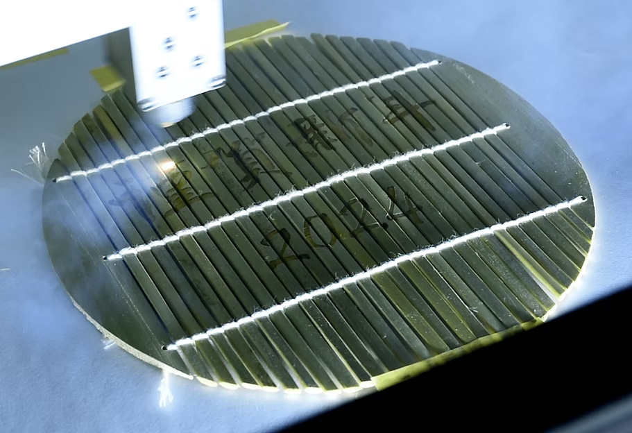 竹スダレの加工結果