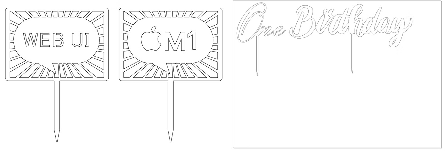 誕生日デザインのケーキトッパー