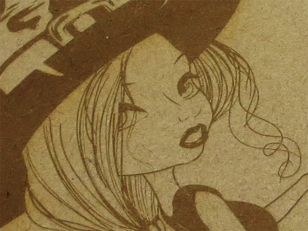 MDFへのレーザー彫刻