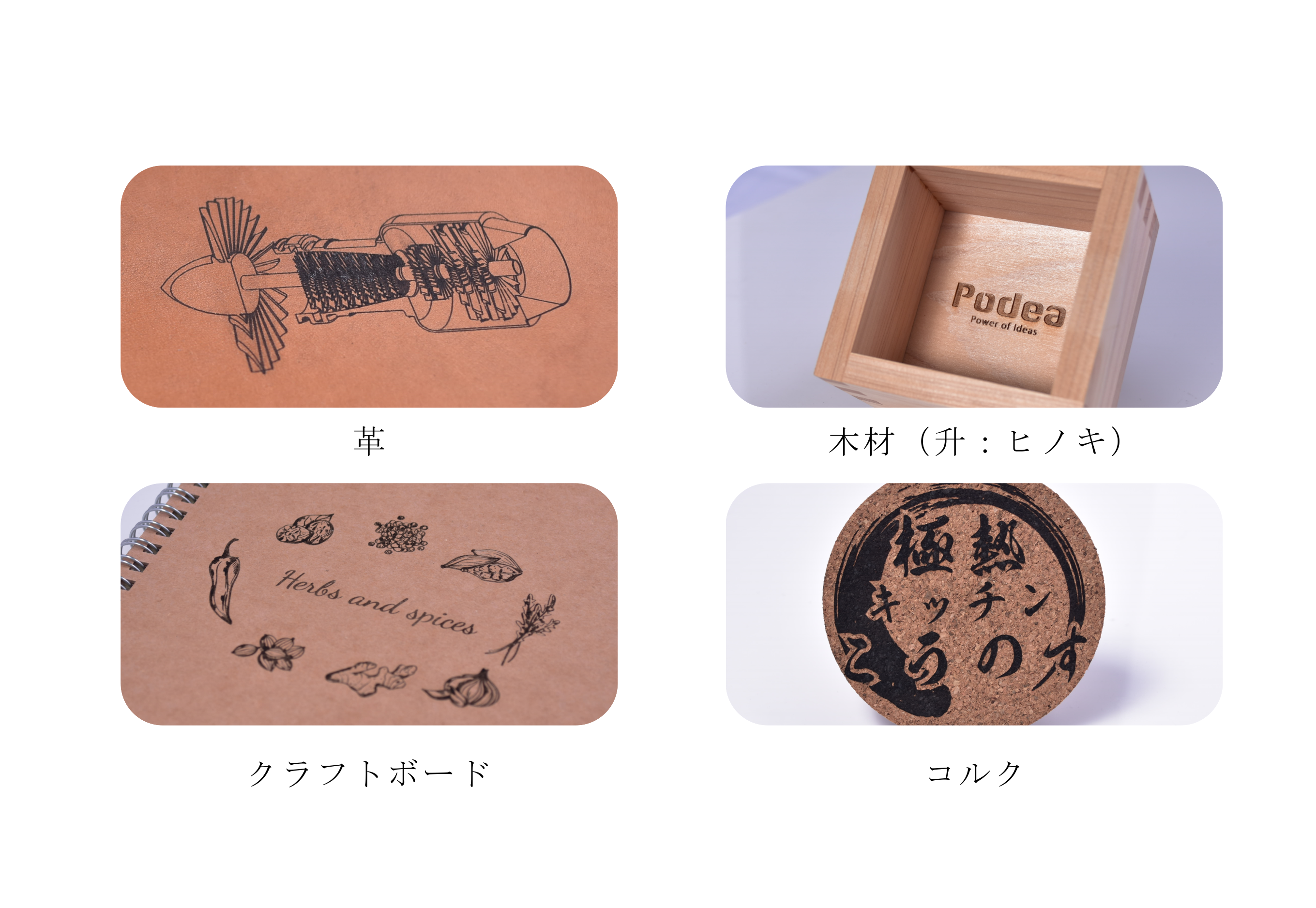 加工可能な素材